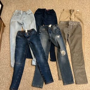 Lot of size 8 girls pants (6 total, 5 jeans and on pair corduroy)